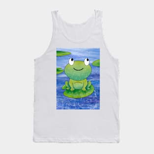 Happy Frog on Lily Pad Tank Top